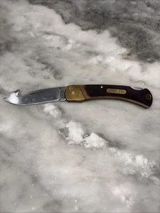 Vintage RARE SCHRADE USA OLD TIMER 9OT GOLDEN CLAW LOCKBACK GUTHOOK KNIFE - Picture 1 of 10