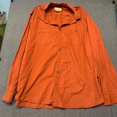 Territory Ahead Men's Shirt Size 2XLT Orange Long Sleeve Button Up 100% Cotton - Image 1 of 4