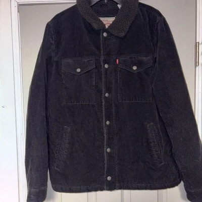 Chaqueta de Camionero Levi’s Para Hombre Pana Sherpa Forrada Talla Grande | Negra | Para Hombre’s L Foto 1 de 4