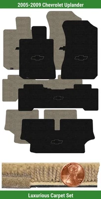 Juego de alfombrillas de lujo personalizadas para Chevrolet Uplander '05-09 con logotipo (4 piezas) #FJD Foto 1 de 4