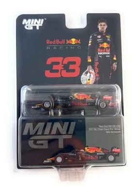 Mini GT 1:64 Red Bull RB16B #33 Max Verstappen Abu Dhabi Grand Prix MGT00835-3F Foto 1 de 4