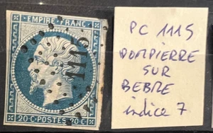 🦬Timbre classique N°14B -20 c bleu Empire - Los. PC N°1115 Dompierre🦬 - Picture 1 of 1