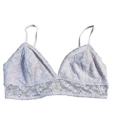 Old Navy Long Line Lace Bralette Womens XL in Liliac Ice Wireless Lined Stretch - Image 1 of 4