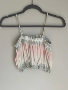 Vintage Havana Young Girls Tie Dye Top Pink Green Size XL 16 Crop - Picture 1 of 6
