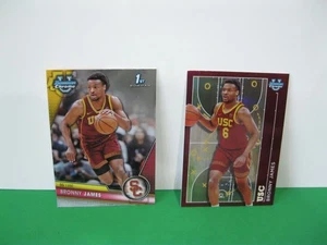 2024 TOPPS BOWMAN CHROME #95 &2024 TOPPS BOWMAN CHROME #PP1 BRONNY JAMES - Picture 1 of 5