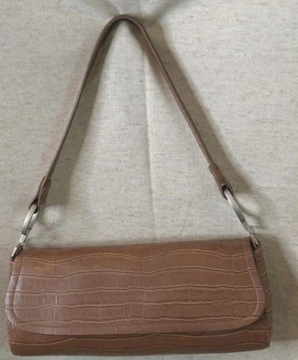 De Colección Y2K Imitación Caimán Bolso de Mano Buen Monedero Acentos Plateados Usado en Excelente Condición Foto 1 de 4