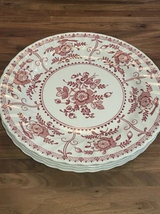 4 Johnson Brothers Indies Pink Earthenware 9 1/2” Dinner Plate England - Picture 1 of 9