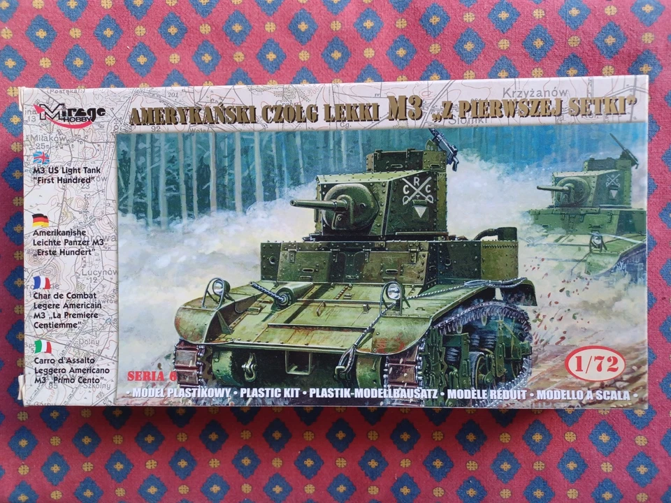 MIRAGE 72670 - US light tank M3 early production - plastic model kit 1:72 - Immagine 1 di 1