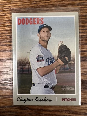 2019 Topps Heritage #490 Clayton Kershaw - Image 1 of 2