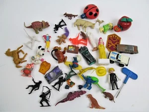 Vtg Toy Junk Drawer Lot Smalls Animals Dinosaurs Cars Snoopy Troll Marx Figures - Picture 1 of 6