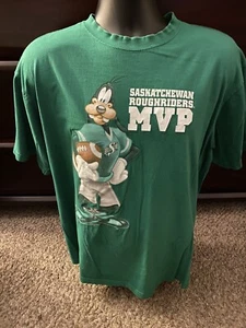 Saskatchewan Roughriders CFL Disney T Shirt Goofy MVP Adult Large - Picture 1 of 6