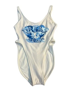 VTG Ocean Pacific One Piece Very High Cut Swimsuit Womens Size 9 Logo 90s - Picture 1 of 11