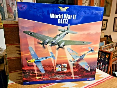 🔥 CORGI AVATION AA99127 WORLD WAR II BLITZ LimEditon 3 PLANE SET 1:72🔥NuInBOX! - Image 1 of 4