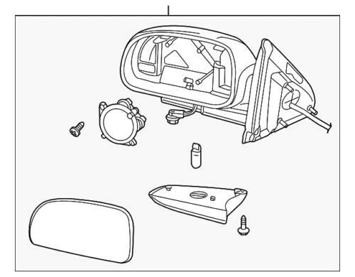 Conjunto de espejo retrovisor delantero izquierdo Buick Rainier genuino GM 2004-2007 15789756 Foto 1 de 2