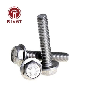 M5 M6 M8 M10 A2 STAINLESS STEEL FLANGED HEX HEAD BOLTS FLANGE HEXAGON SCREWS - Picture 1 of 7