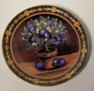 Vintage Limoges Porcelain  Decorative Plate - Plum Tree  - Picture 1 of 3