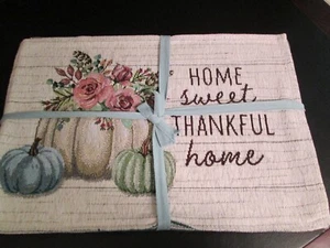 Manteles individuales "Home Sweet Thankful Home", juego de 4, nuevos con etiquetas - Imagen 1 de 3