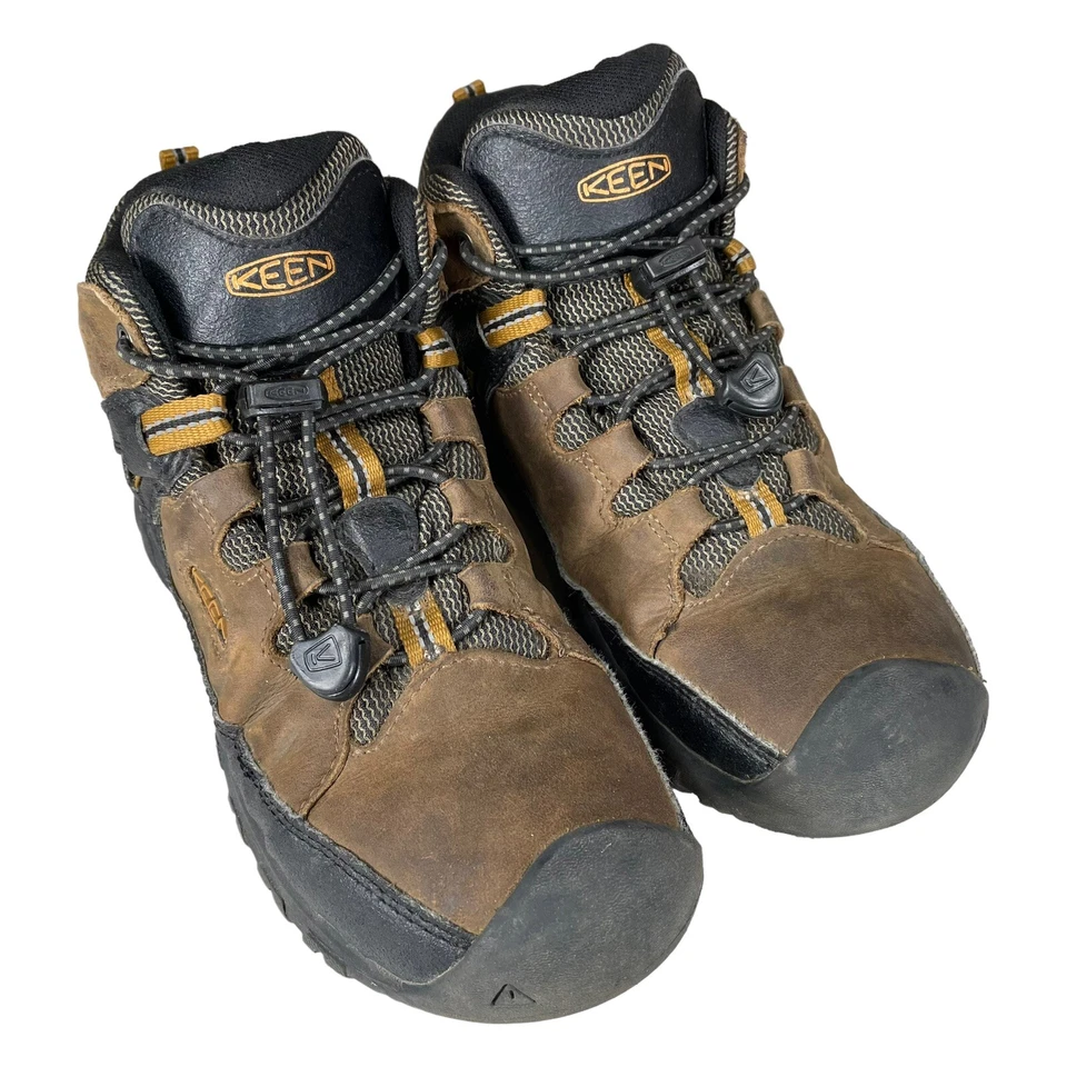 KEEN Botas Unisex Juveniles 2 Cuero Impermeables Senderismo Zapatos Marrón Niño Niña Foto 1 de 4