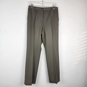Pendleton Dress Pants Womens 8 Petite Olive Green 100% Virgin Wool High Rise - Picture 1 of 11