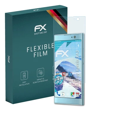 atFoliX 3x Screen Protector for Sony Xperia XA2 Protective Film clear&flexible - Image 1 of 4