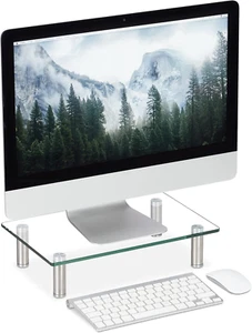 Supporto Monitor, Alzatina per TV, Standing Computer Desk, Rialzo Scrivania, Reg - Foto 1 di 12