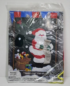 Santa's List 12" x 15" Filz Banner Kit Weihnachtsmann Design funktioniert Handwerk versiegelt - Bild 1 von 3