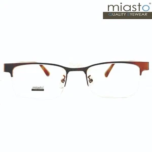 GAFAS DE LECTURA DE METAL MIASTO RECTANGULARES SEMI SIN MONTURA + 2.50 MARRÓN (BRAZOS LARGOS) - Imagen 1 de 3