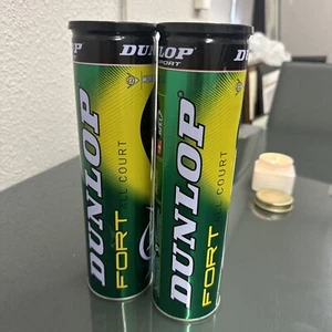 X2 Sets Dunlop Fort Sport All Court 4 x Tennisbälle Tube Dose Neuwertig  - Bild 1 von 2