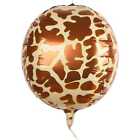 Orbz Giraffe Print Foil Helium Balloon Safari Jungle Zoo Party Decorations