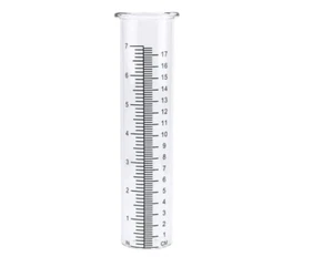 7 Capacity Rain Gauge Glass Replacement Tube with Lip for Yard Garden 1 - Picture 1 of 4