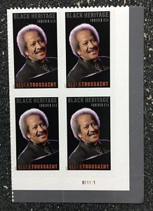 2025USA #5957 Forever Allen Toussaint Black Heritage - Plate Block of 4 - Picture 1 of 2