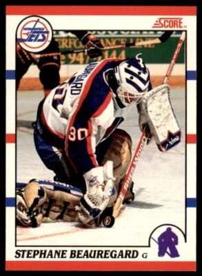 1990-91 Score Canadian Stephane Beauregard Rookie . Winnipeg Jets #282 - Image 1 of 2