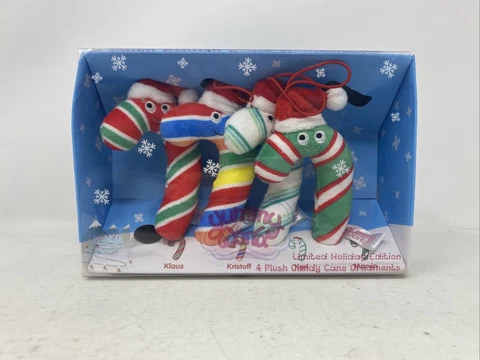 New Yummy World 4 Plush Candy Canes Ornament Klaus Kristoff Karl Marvin Kidrobot Cover