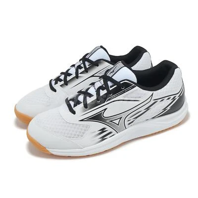 Mizuno Crossmatch Smash White Black Gum Men Table Tennis Shoes 81GA2530-01 - image 1 of 4