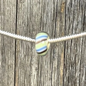 Beach Spring Glass New Silver Core European Charm Bead fit for bracelet - Picture 1 of 1