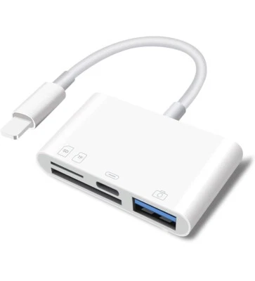 4in1 USB Memory Card Reader SD Micro For iPhone/ipad,USB Socket OTG Adapter Plug - Image 1 of 4