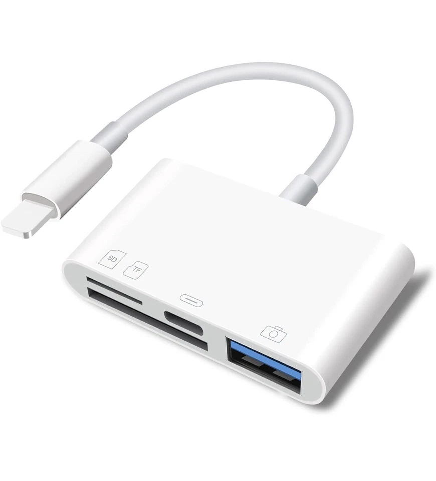 4in1 USB Memory Card Reader SD Micro For iPhone/ipad,USB Socket OTG Adapter Plug - Image 1 of 4