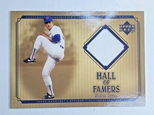 Nolan Ryan 2001 UD Upper Deck Hall of Famers Game Used Worn Jersey Relic #J-NR - Picture 1 of 4