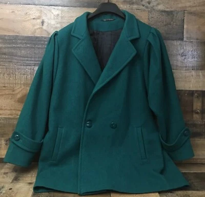 Abrigo De Colección Tradition by Sears Mezcla Lana Mujer 12 Verde Años 70 Retro Rumania LEER Foto 1 de 4