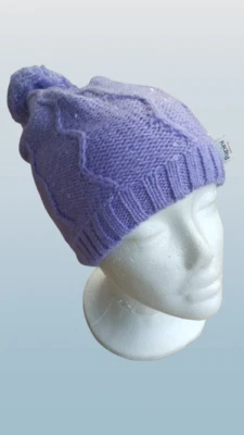 Cappello in Mohair e Cashmere con paillettes e pompon 100% made in italy T. U. - Immagine 1 di 4