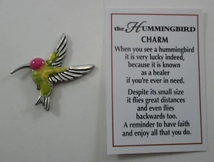 Y3 The HUMMINGBIRD pocket figurine charm symbol life joy healer luck faith ganz - Picture 1 of 4
