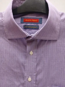 Austin Reed 16" Collar Two Fold Quick Iron Long Sleeve Shirt with Double Cuffs. - Picture 1 of 20