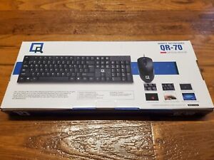 QR-70 Wired Keyboard and Wired Optical Mouse And USB Wifi Adapter and Power Cord
