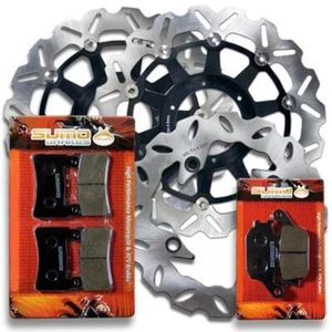 Rotores delanteros + traseros + pastillas de freno para Honda CBR 929 RR [00-01] CBR 954 RR [2002-2003] - Imagen 1 de 9