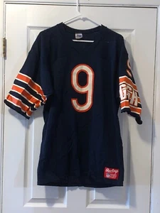 VINTAGE NFL CHICAGO BEARS #9 JIM MCMAHON MENS LARGE RAWLINGS JERSEY MADE IN USA - Picture 1 of 6