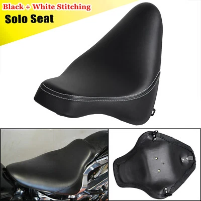 Black Butt Bucket Driver Solo Seat Fit For Harley Heritage Softail Fat Boy FXSTB Foto 1 de 4