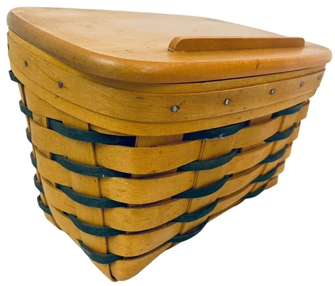 1999 Longaberger Recipe Basket with lid 6" x 8.5" x 6" Cover