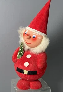 Antique 13” Felt Santa Paper Mache candy container spring Bobble Head Germany - Picture 1 of 7
