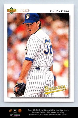 1992 Upper Deck BASEBALL #496 Chuck Crim - Image 1 of 2