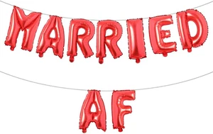16 Zoll VERHEIRATET AF Buchstaben Banner Folienballons, Multicolor Alphabet Mylar Ballon - Bild 1 von 3